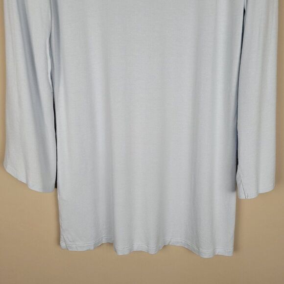 Soft Surroundings Bell Sleeve Long Sleeve Tunic Top Stretch Light Blue Size M - Picture 6 of 13